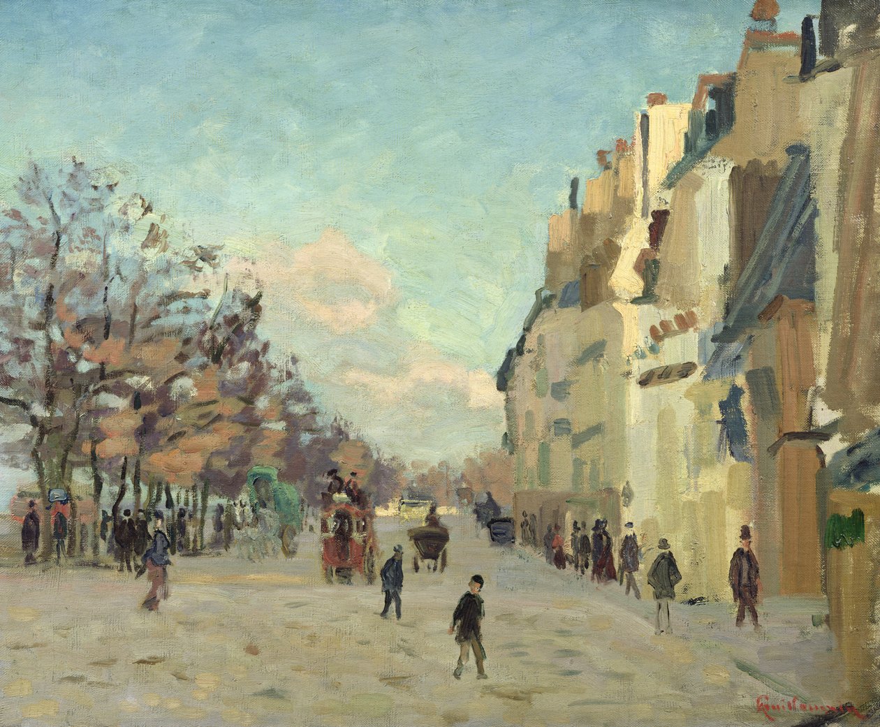 باريس ، Quai de Bercy ، Snow Effect ، c.1873-74 بواسطة جان بابتيست أرماند جيومين