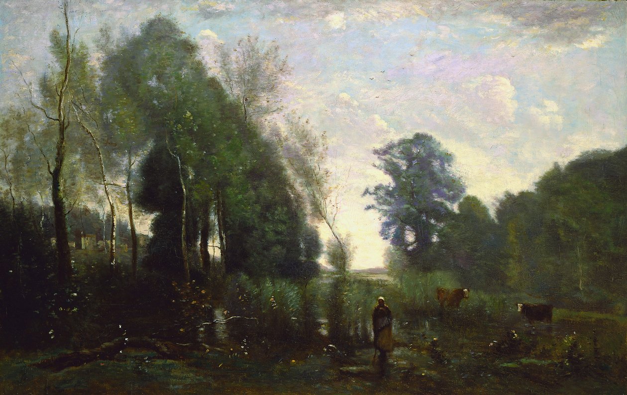 Misty Morning ، c.1865 بواسطة جان بابتيست كميل كوروت