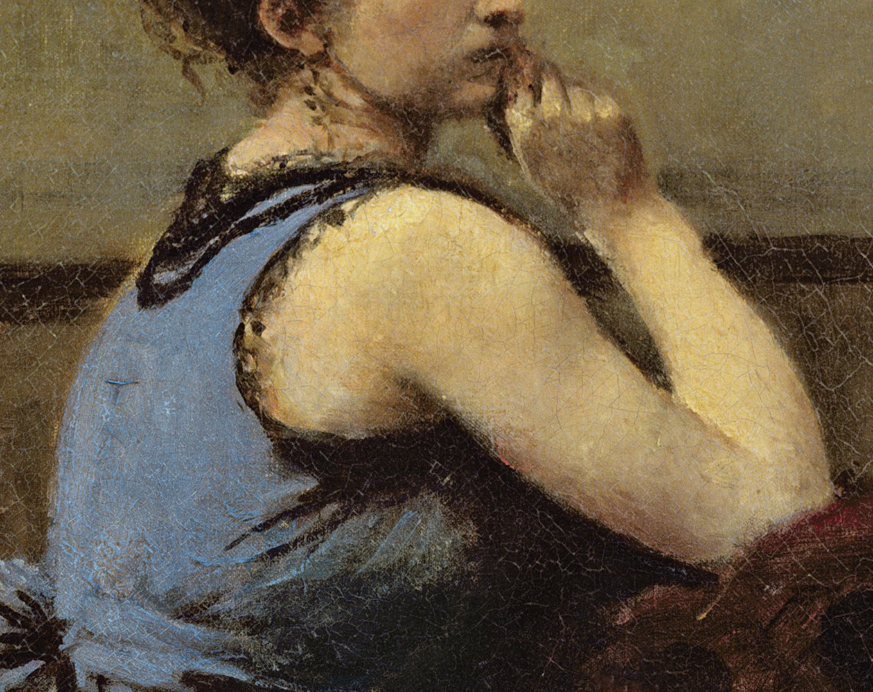 المرأة باللون الأزرق ، 1874 (تفاصيل 82880) بواسطة جان بابتيست كميل كوروت
