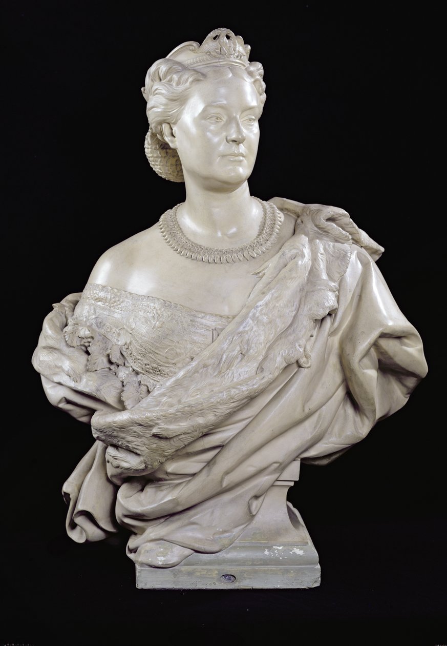 تمثال نصفي للأميرة ماتيلد (1820-1904) c.1862-63 (الجص) بواسطة جان بابتيست كاربو