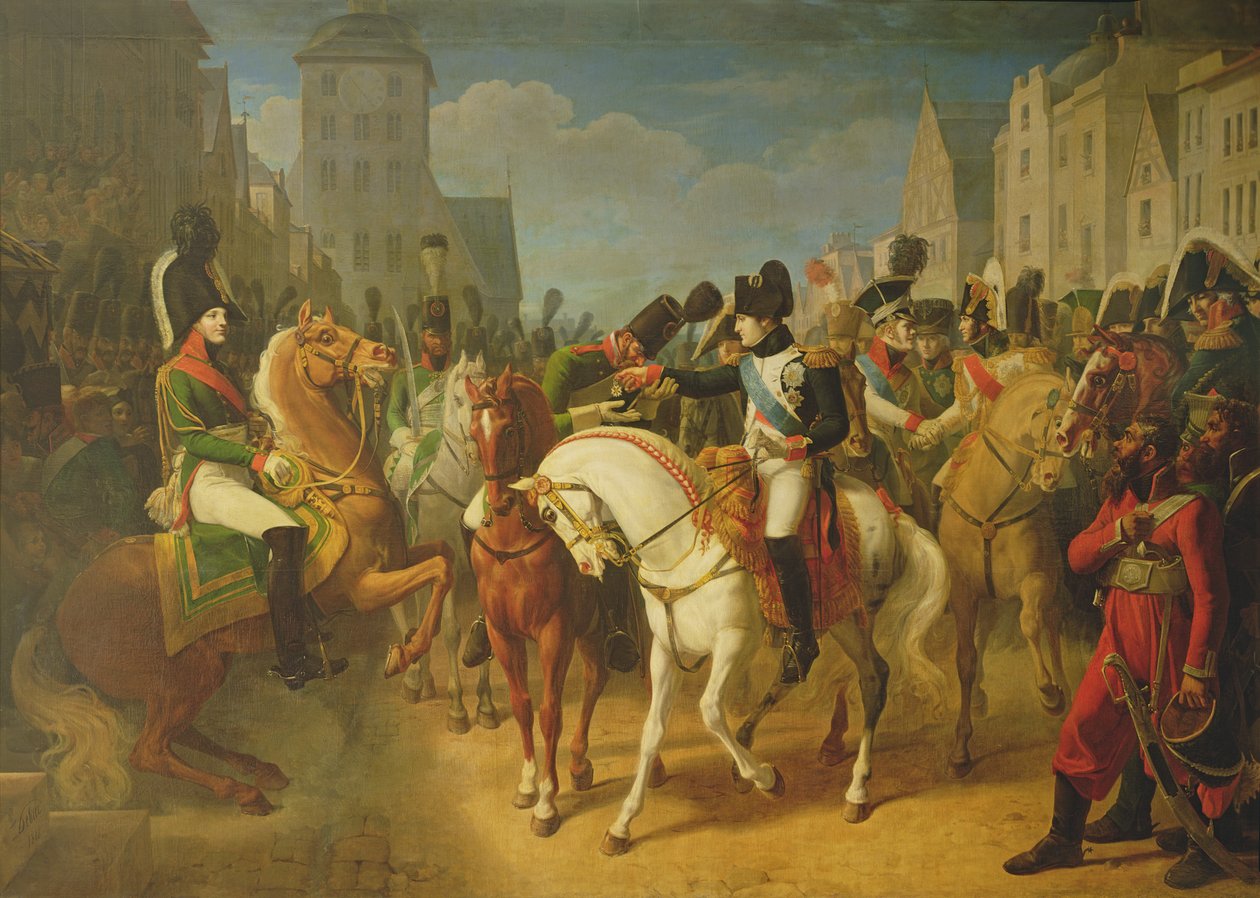 نابليون بونابرت (1769-1821) تزيين غرينادير لازاريف في تيلسيت ، الثامن من يوليو 1807 بواسطة جان بابتيست ديبرت