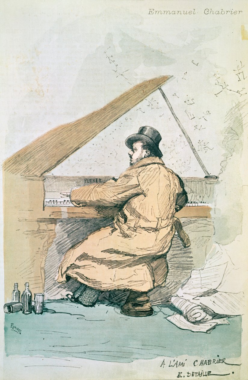 إيمانويل شابير ، غلاف توضيحي من "La Revue Illustree" ، نقشه فلوريان ، 1887 بواسطة جان بابتيست إدوارد التفاصيل