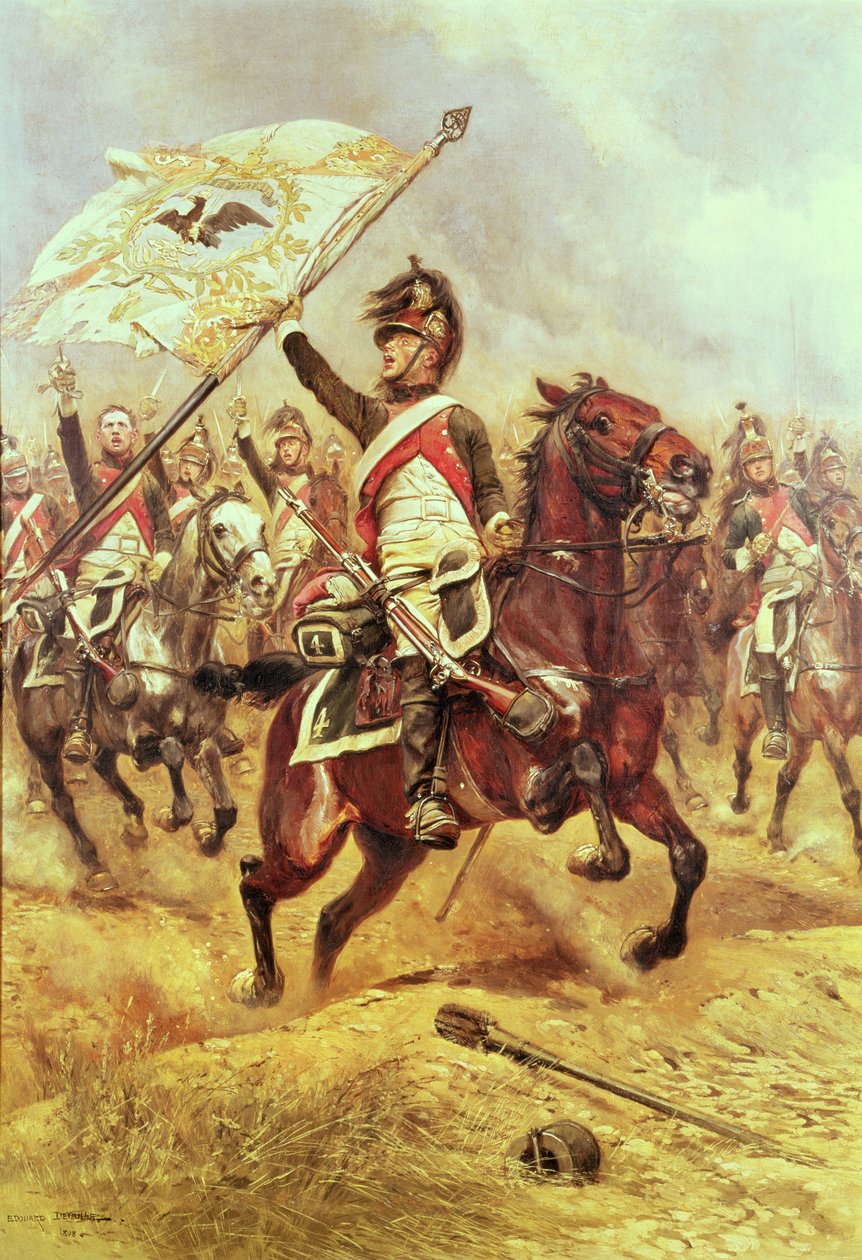 `` Le Trophee &39;&39; ، 1806 ، فوج التنين الرابع 1898 بواسطة جان بابتيست إدوارد التفاصيل