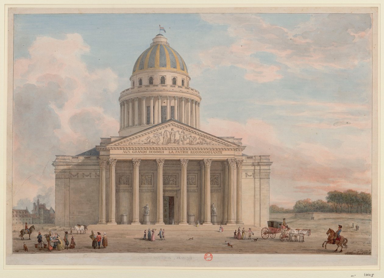 البانثيون في باريس عام 1794-1795 بواسطة جان بابتيست هيلير