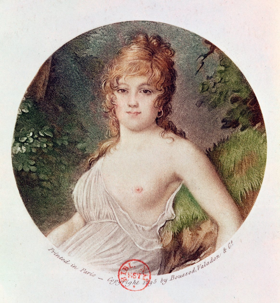 صورة تيريزا دي كاباروس (1773-1835) المعروفة أيضًا باسم مدام تالين ، طبعها بوسود وفالادون وشركاه ، 1895 (ليثو ملون) بواسطة جان بابتيست إيسابي