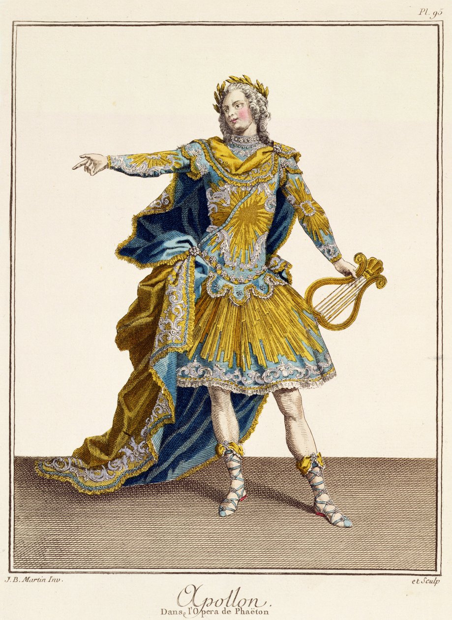 زي لأبولو في أوبرا &39;Phaethon&39; ، منقوش على يد الفنان ، حوالي 1780 بواسطة جان بابتيست مارتن