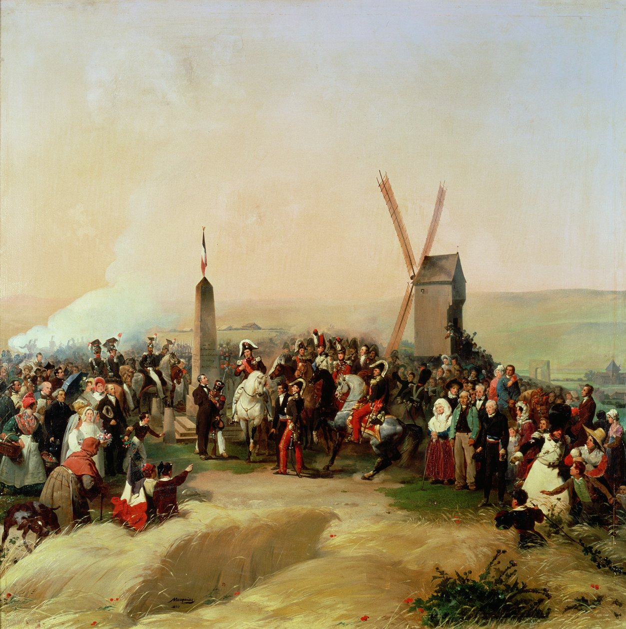 لويس فيليب (1773-1850) يزور ساحة معركة فالمي في 8 يونيو 1831 بواسطة جان بابتيست Mauzaisse