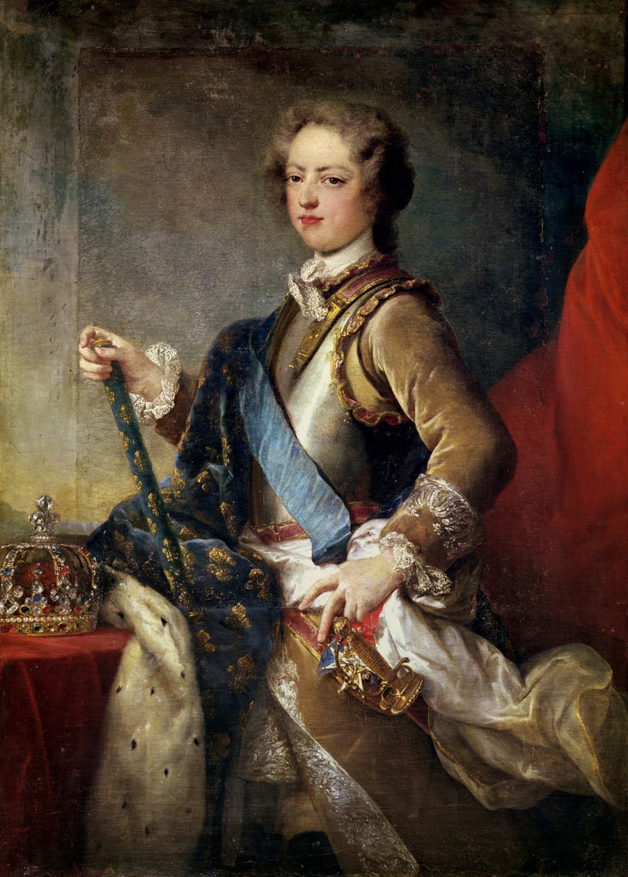 لويس الخامس عشر (1710-1774) عمره 15 عامًا بعد عام 1725 بواسطة جان بابتيست فان لو