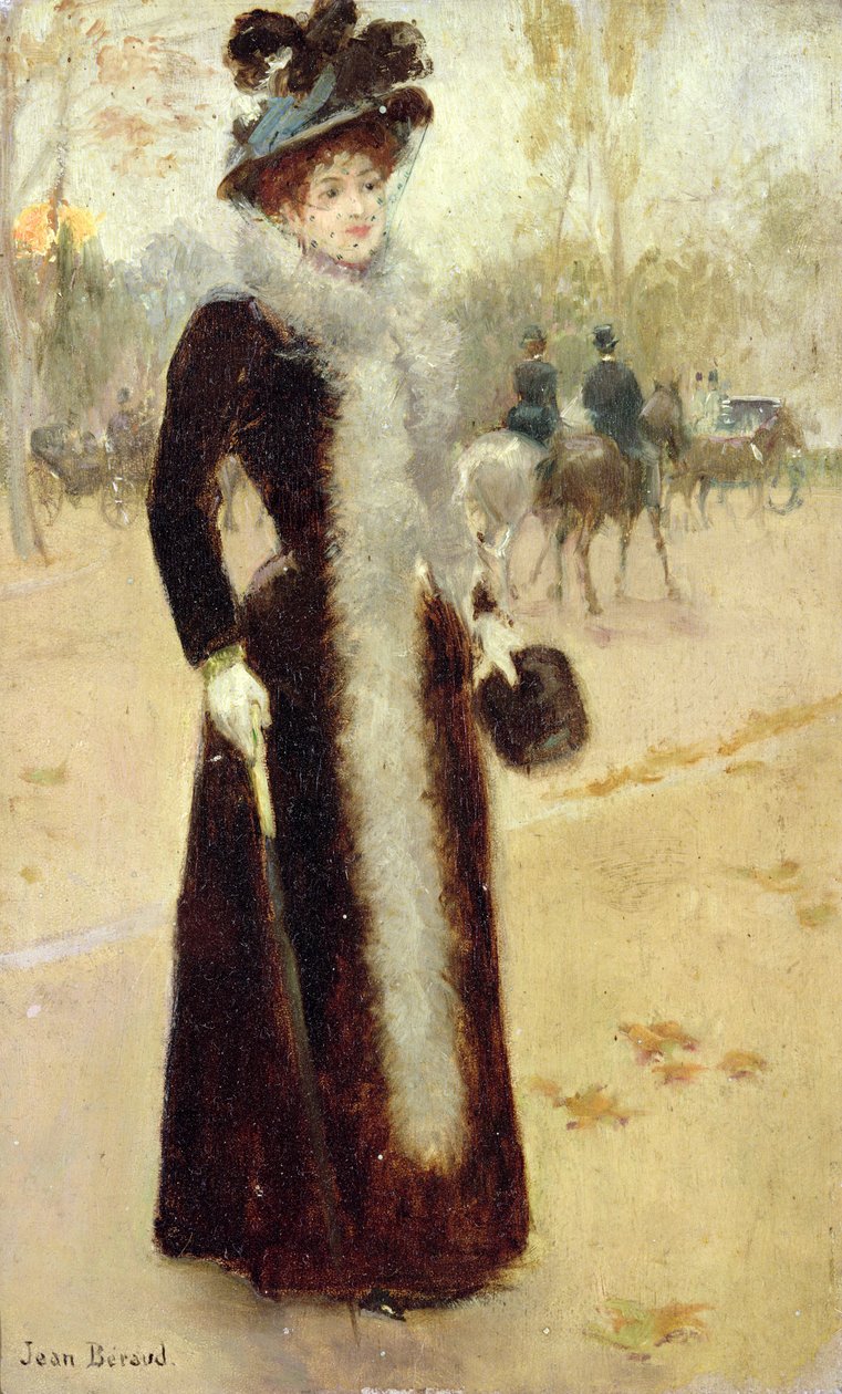 امرأة باريسية في Bois de Boulogne ، c.1899 بواسطة جان بيرود
