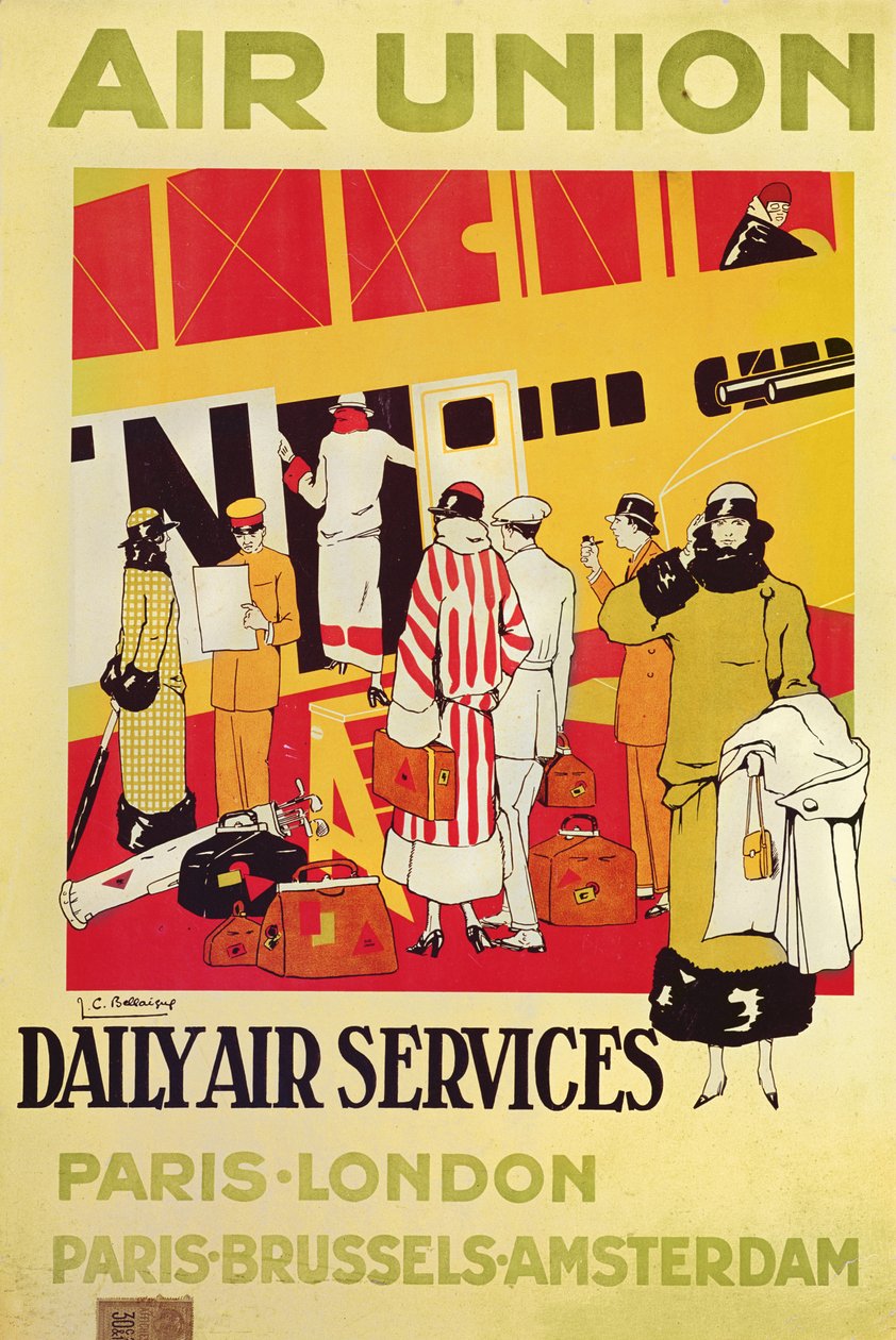 ملصق إعلاني الاتحاد الجوي ، ج .1925 بواسطة جان كاميل بليجو