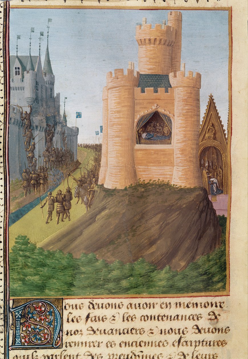 السيدة Fr 6465 f.251 وفاة لويس الثامن (1187-1226) ملك فرنسا ، من "Les Grandes Chroniques de France" ، ج 1460 بواسطة جان فوكيه