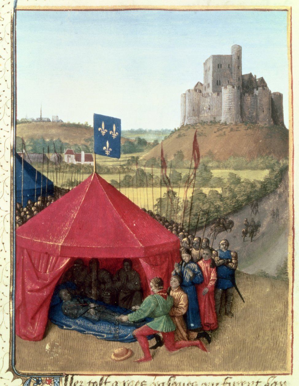 وفاة Bertrand du Geusclin (c.1320-80) في Chateauneuf-de-Randon بواسطة جان فوكيه
