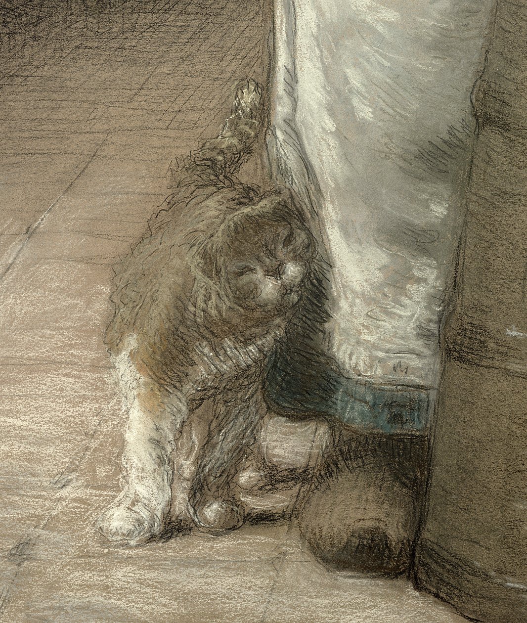 Churning Butter ، 1866-68 (قلم رصاص وأقلام باستيل على ورق) (تفاصيل 155306) بواسطة جان فرانسوا ميلت