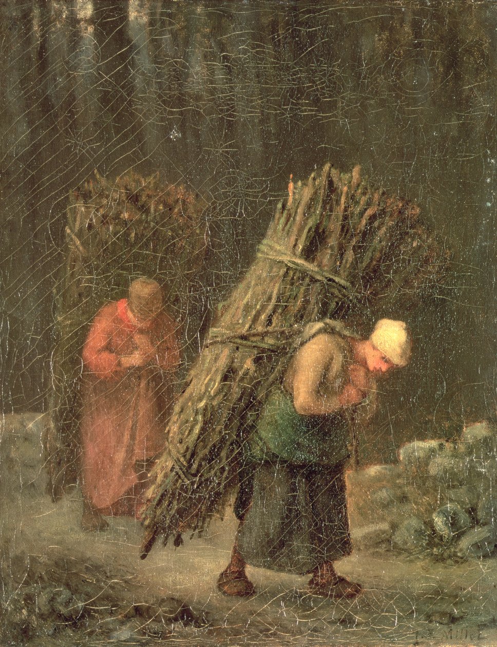 النساء الفلاحات مع Brushwood ، c.1858 بواسطة جان فرانسوا ميلت