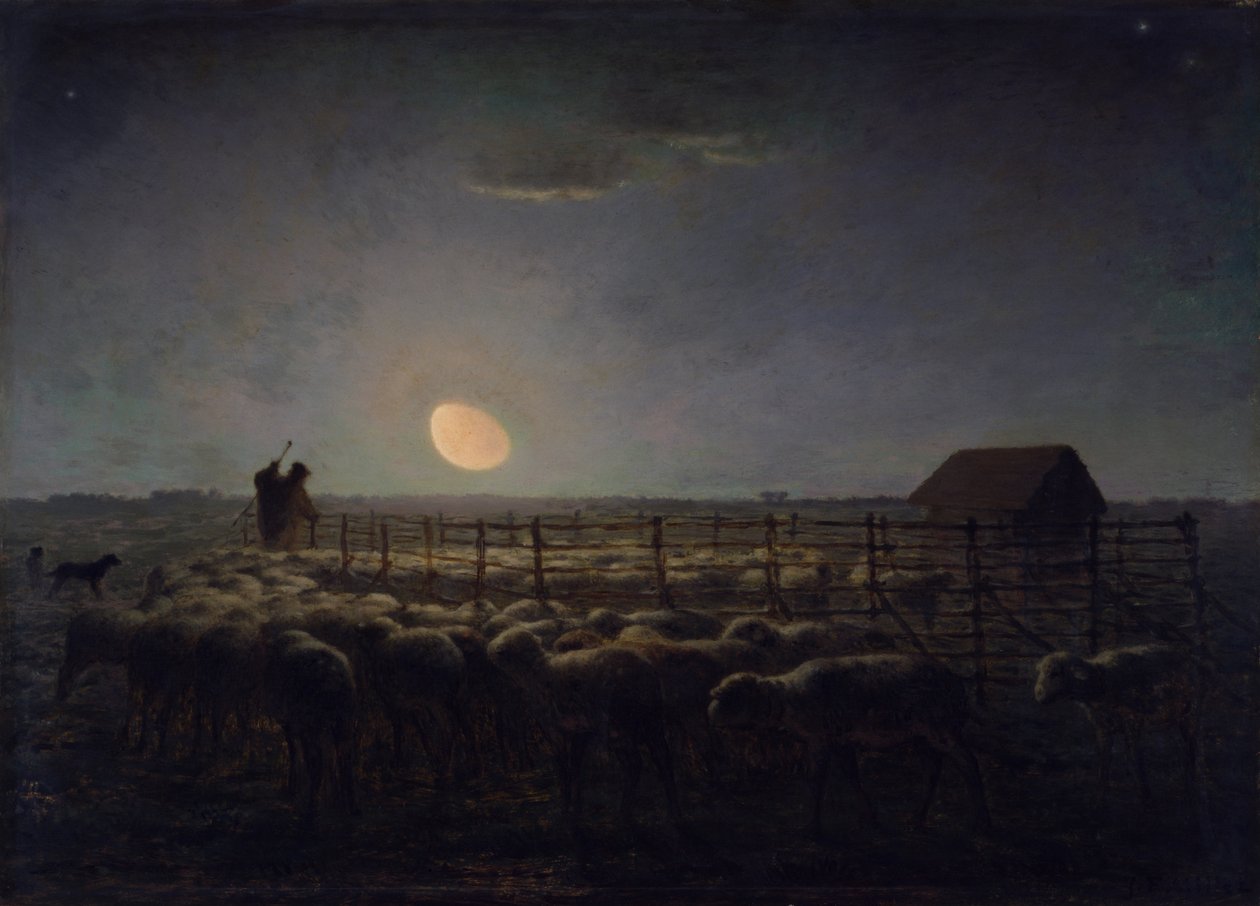 Sheepfold ، ضوء القمر بواسطة جان فرانسوا ميلت