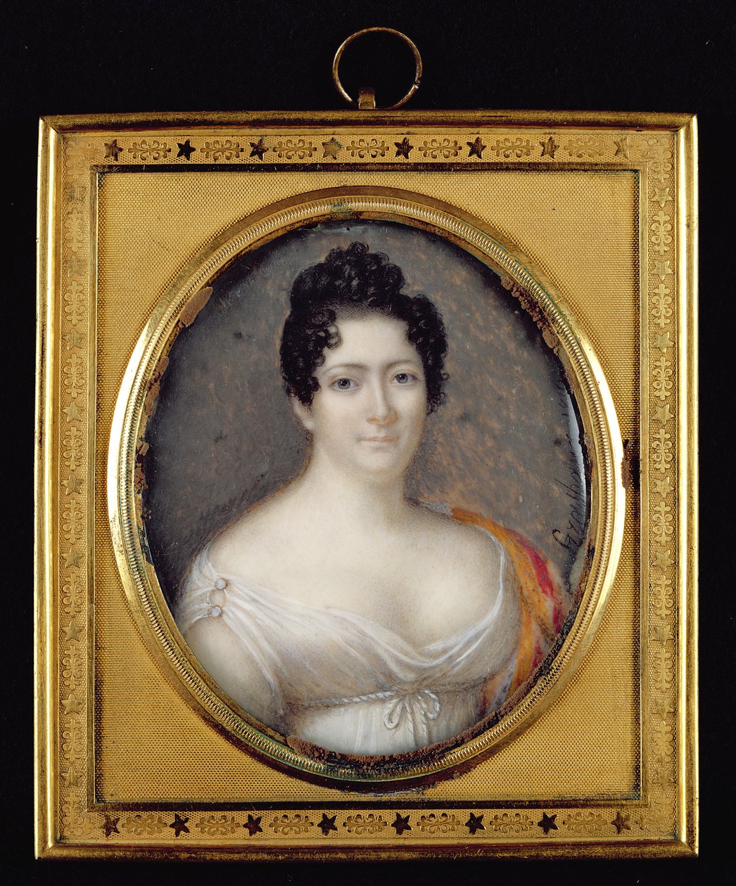 مدموزيل مارس (1779-1847) 1819 (زيت على العاج) بواسطة جان فرانسوا ستراسبو