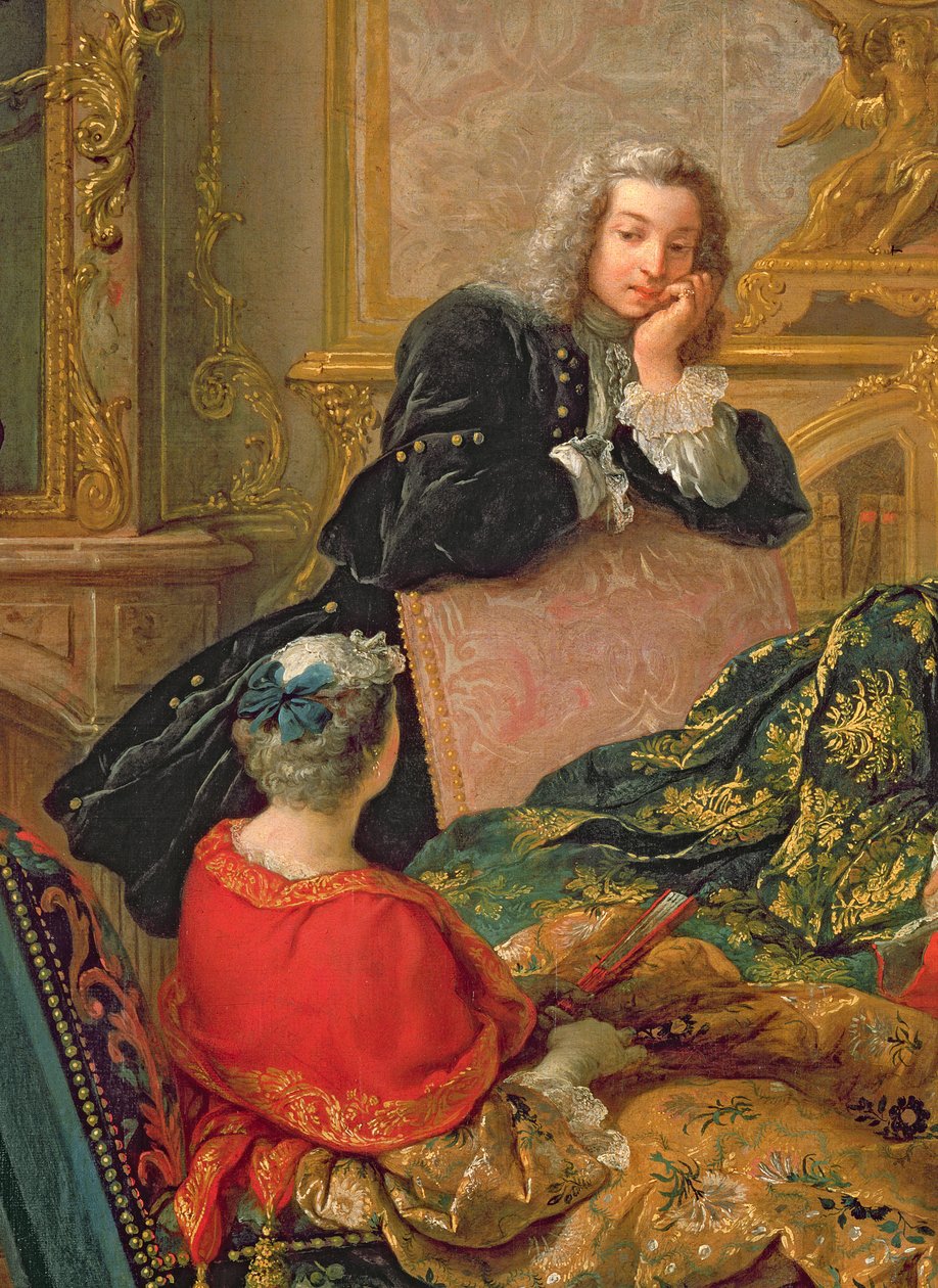 القراءة من موليير ، c.1728 تفاصيل 29516 بواسطة جان فرانسوا دي تروي