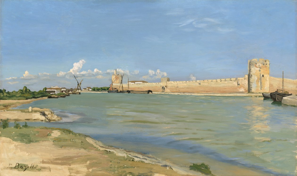 الأسوار في Aigues-Mortes ، 1867 بواسطة جان فريدريك بازيل