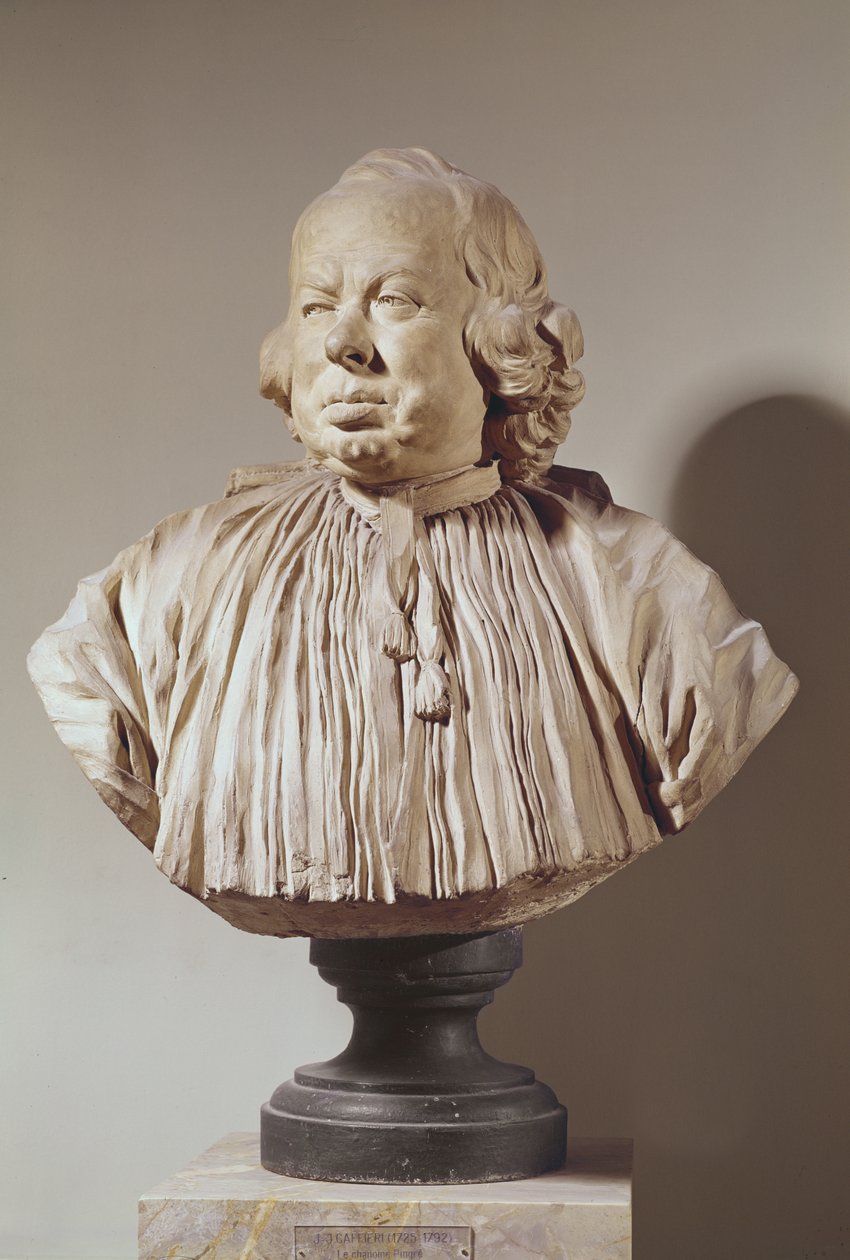 صورة تمثال نصفي لكانون ألكسندر-جوي بينجري (1711-1796) (الطين) بواسطة جان جاك كافيري