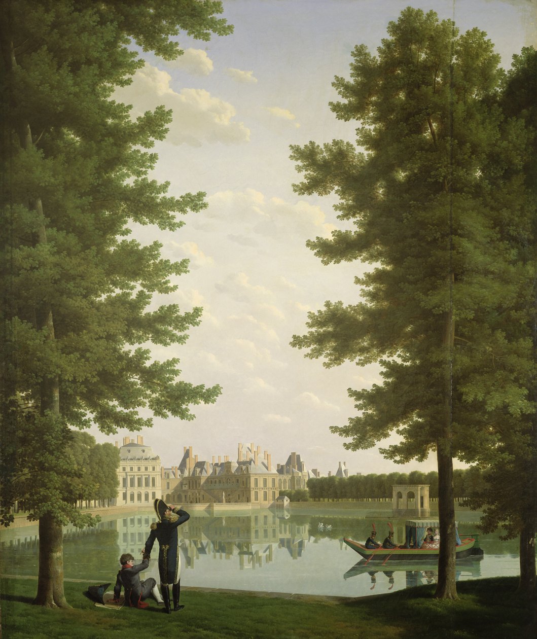نابليون الأول (1769-1821) وماري لويز (1791-1847) على بركة الكارب في فونتينبلو ، 1810 بواسطة جان جوزيف وبويلي ، لويس بيدولد