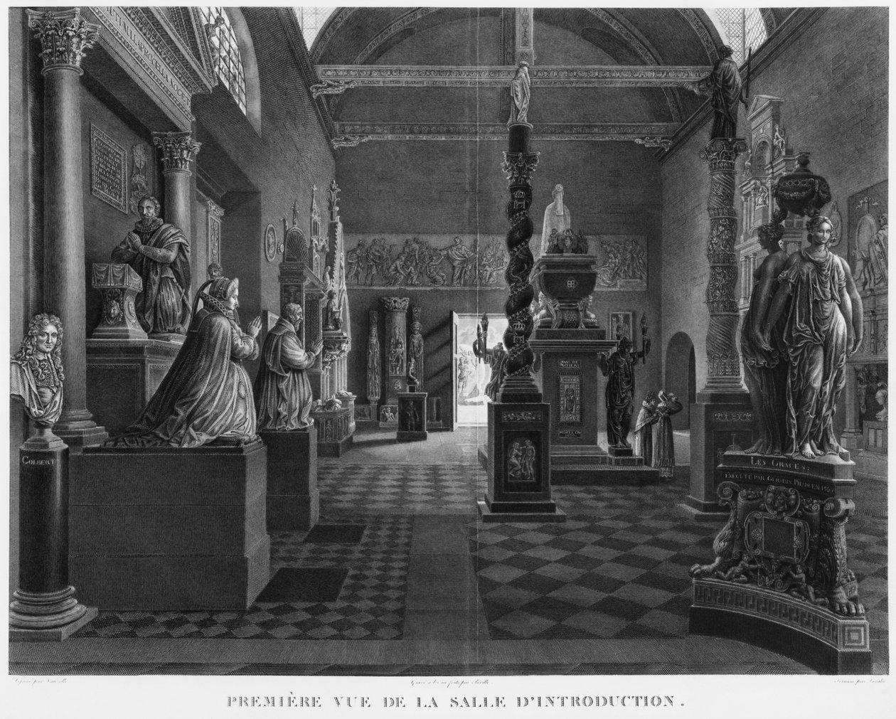 المشهد الأول للغرفة التمهيدية ، Musee des Monuments Francais ، باريس ، التوضيح من "مناظر خلابة ووجهات نظر Musee des Monuments Francais والأعمال الرئيسية ..." بواسطة جان لوبين فوزيل