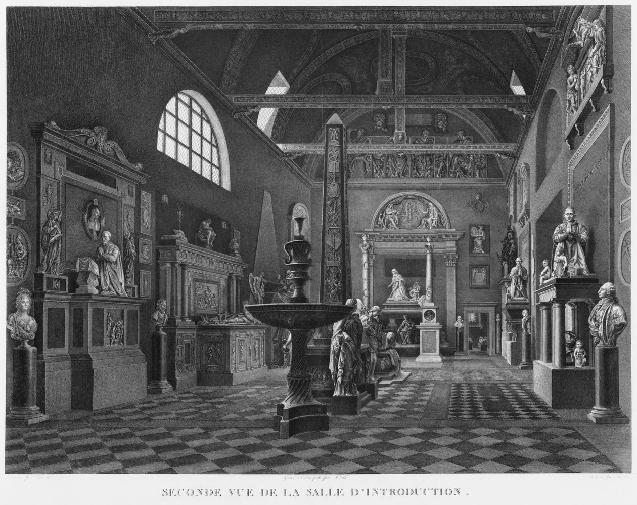 المنظر الثاني للغرفة التمهيدية ، Musee des Monuments Francais ، باريس ، التوضيح من `` مناظر خلابة ووجهات نظر Musee des Monuments Francais والأعمال الرئيسية ... بواسطة جان لوبين فوزيل