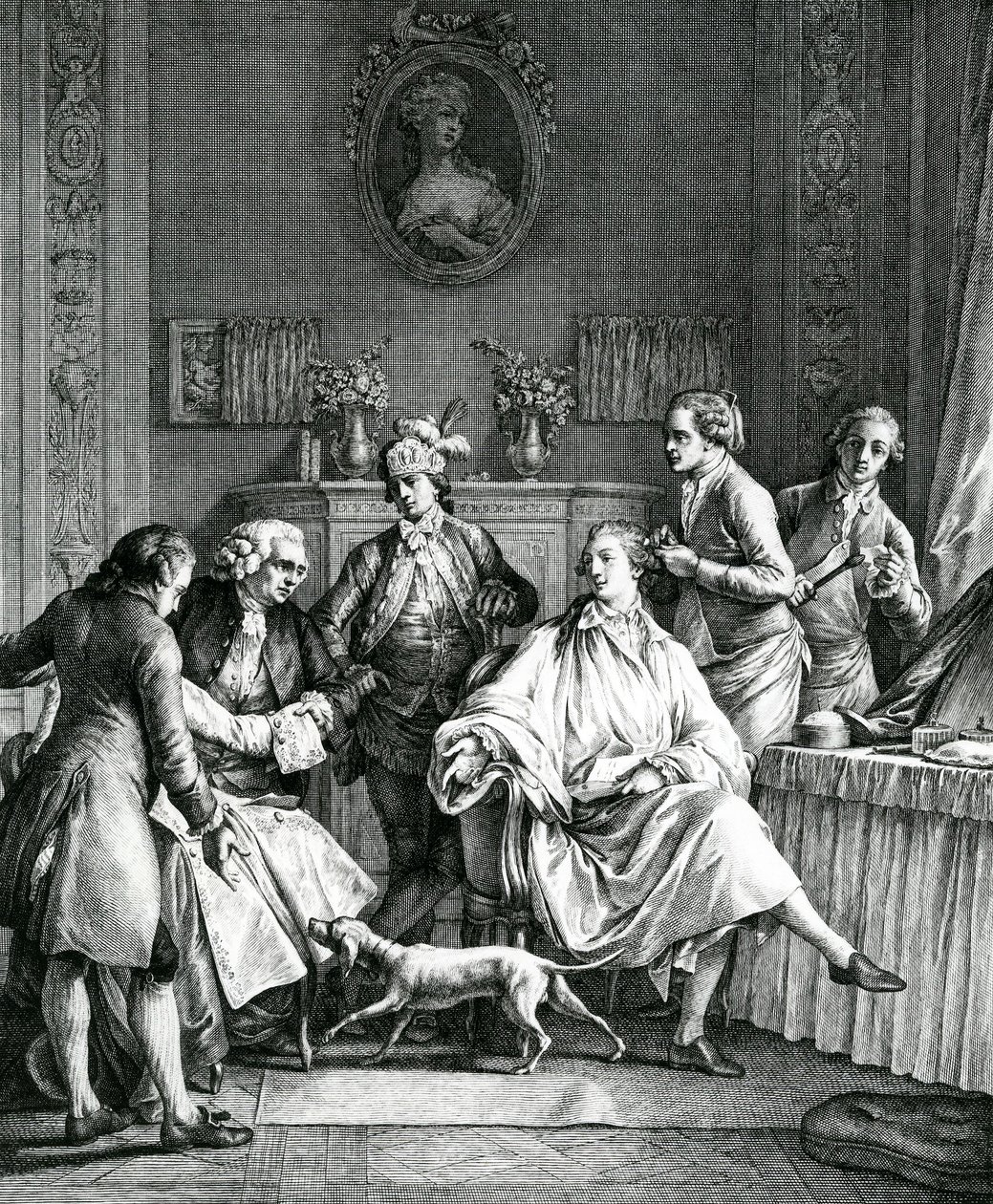 رجل يلبس ، ج .1770 بواسطة جان ميشيل الأصغر مورو