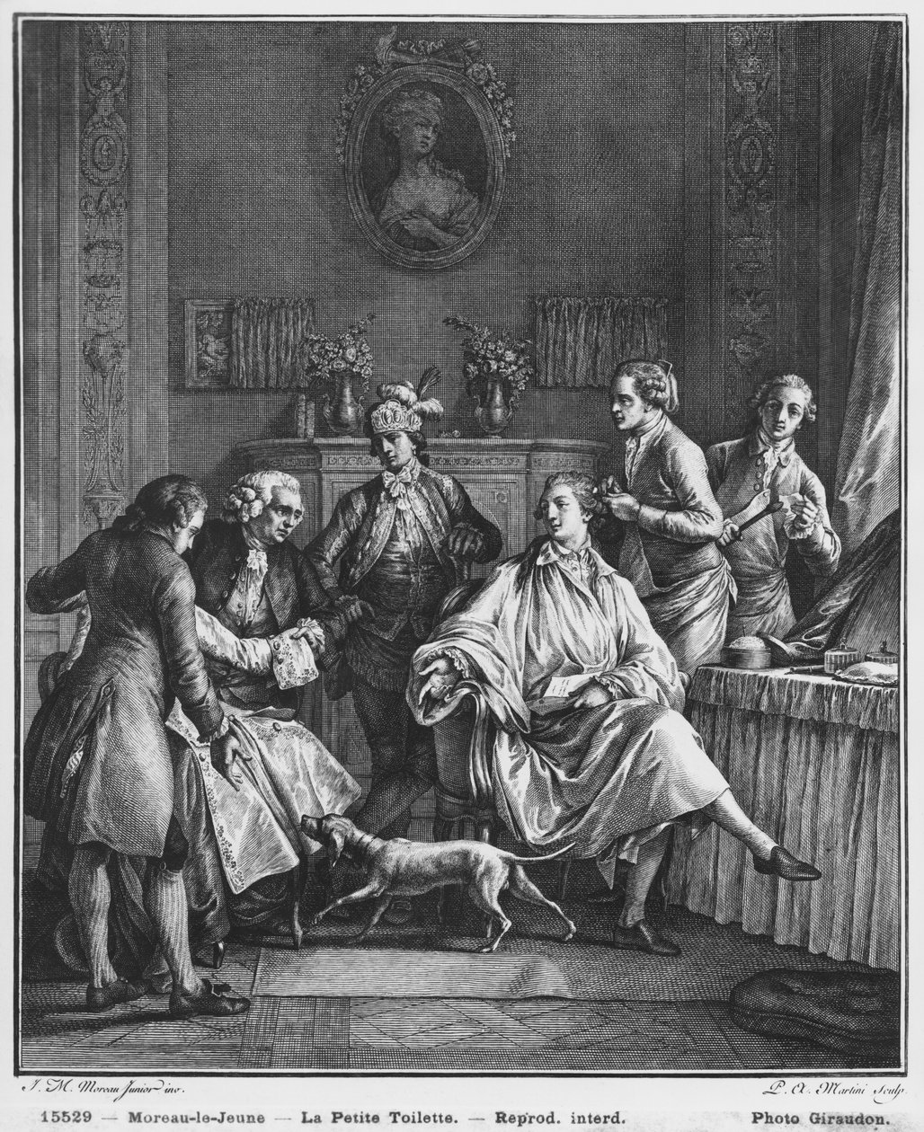 تواليت صغير ، محفور من قبل بيترو أنطونيو مارتيني (1739-1777) بواسطة جان ميشيل الأصغر مورو