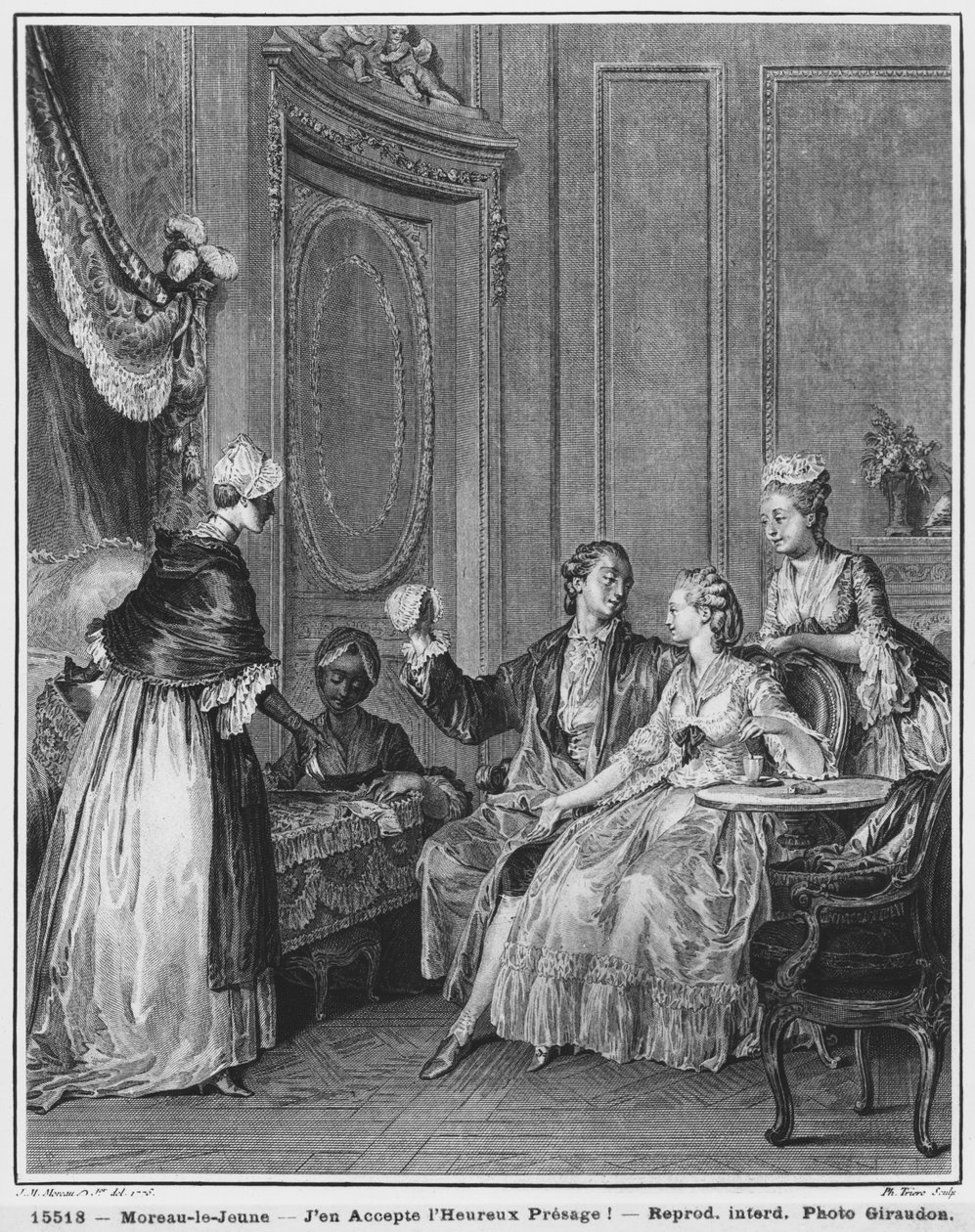 الفأل الصالح ، نقش عليه فيليب تريري (1759-1815) 1776 بواسطة جان ميشيل الأصغر مورو