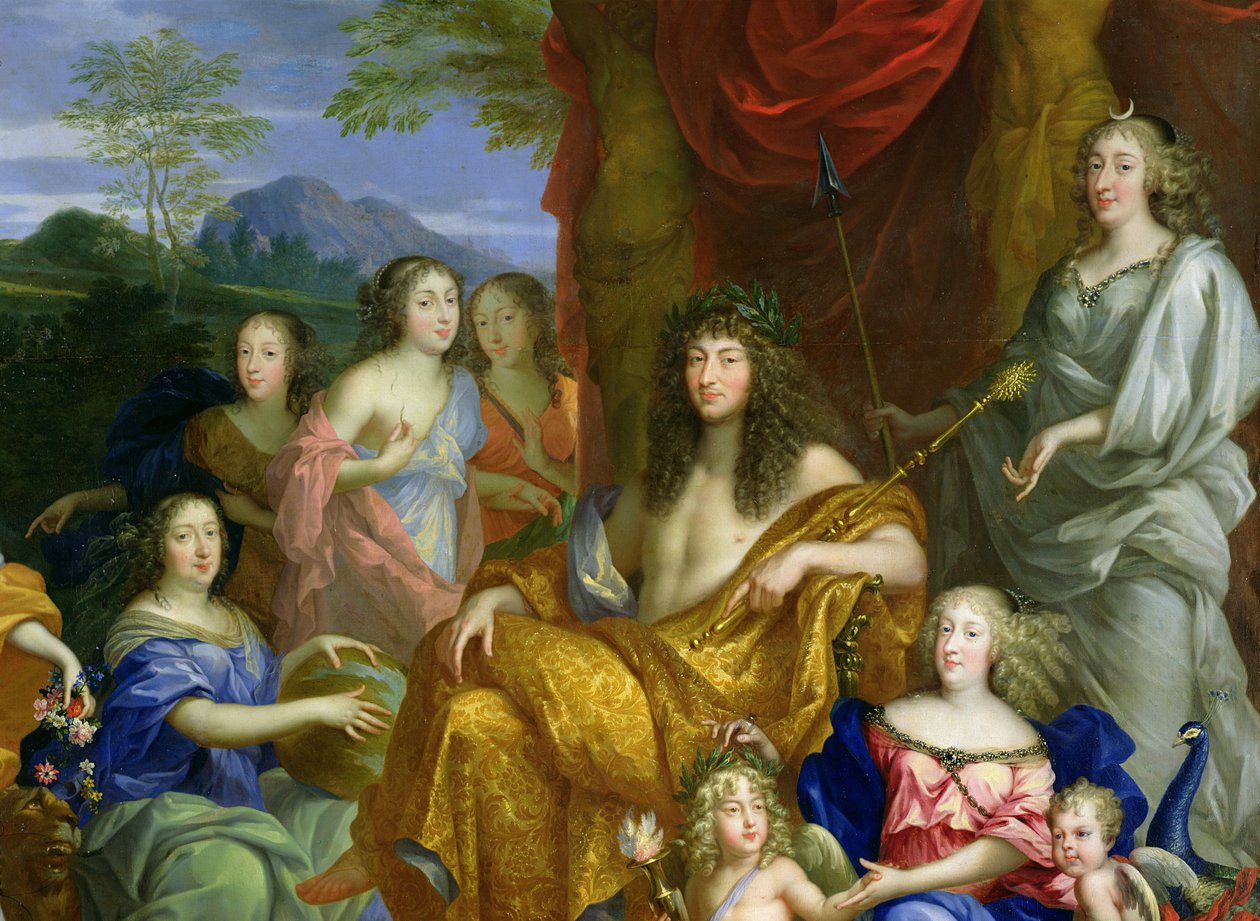 عائلة لويس الرابع عشر (1638-1715) 1670 (تفاصيل 60094) بواسطة جان نوسريت
