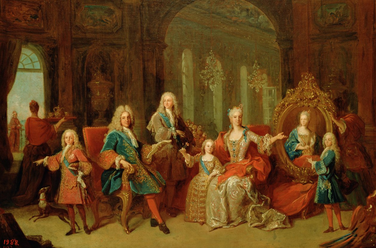 عائلة فيليب الخامس (1683-1746) من بوربون ، ج .1722 بواسطة جان رانك