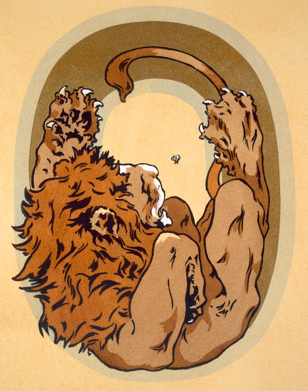 حرف كبير "O" ، من "L&39;Art Croquis d&39;Animaux" ، منشور في باريس ، حوالي عام 1920 بواسطة جان سعود