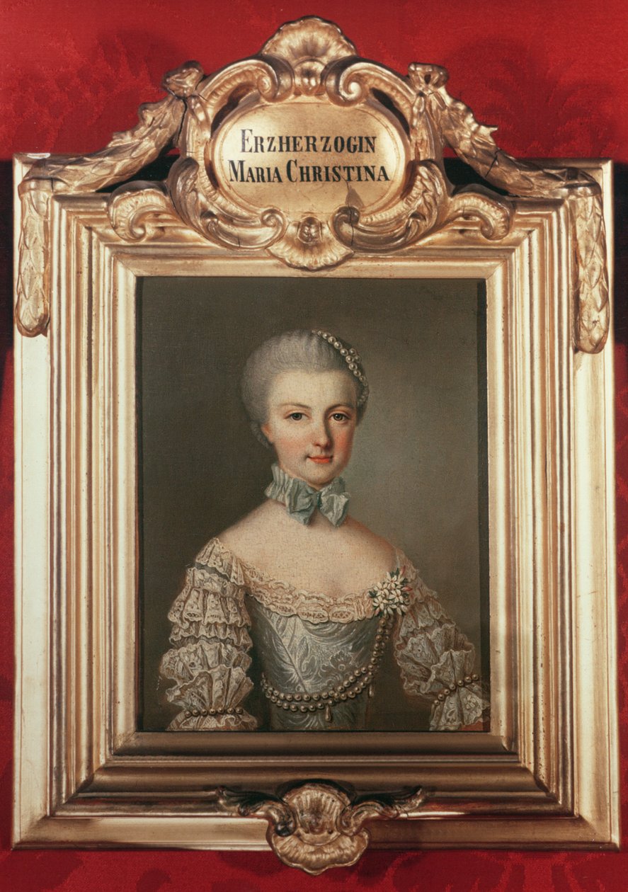 الأرشيدوقة ماريا كريستين "ماريا" (1742-1998) ابنة الإمبراطور فرانسيس الأول (1708-65) والإمبراطورة ماريا تيريزا من النمسا (1717-80) 1762 بواسطة جان اتيان ليوتارد