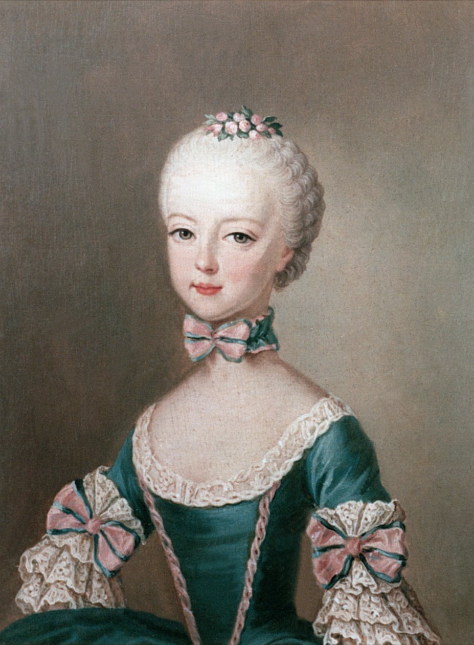 ماري أنطوانيت (1755-1793) ابنة الإمبراطور فرانسيس الأول وماريا تيريزا من النمسا ، زوجة لويس السادس عشر من فرنسا ، 1762 بواسطة جان اتيان ليوتارد