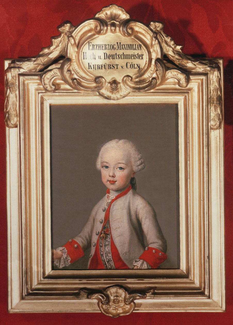 ماكسيميليان (1756-1801) الابن الأصغر لفرنسيس الأول وماريا تيريزا من النمسا (1717-80) لاحقًا رئيس أساقفة كولونيا ، 1762 بواسطة جان اتيان ليوتارد