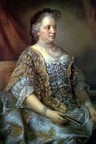 صورة ماريا تيريزا ، صاحبة النمسا والمجر وبوهيميا ، عام 1762 بواسطة جان اتيان ليوتارد
