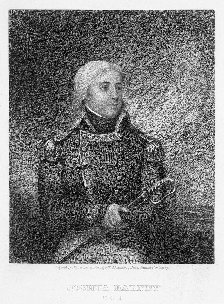 جوشوا بارني (1759-1818) ، نقشها جيه جروس بعد نسخة من المنمنمات الأصلية بقلم ويليام جي أرمسترونج (1823-1890) بواسطة جان بابتيست إيسابي