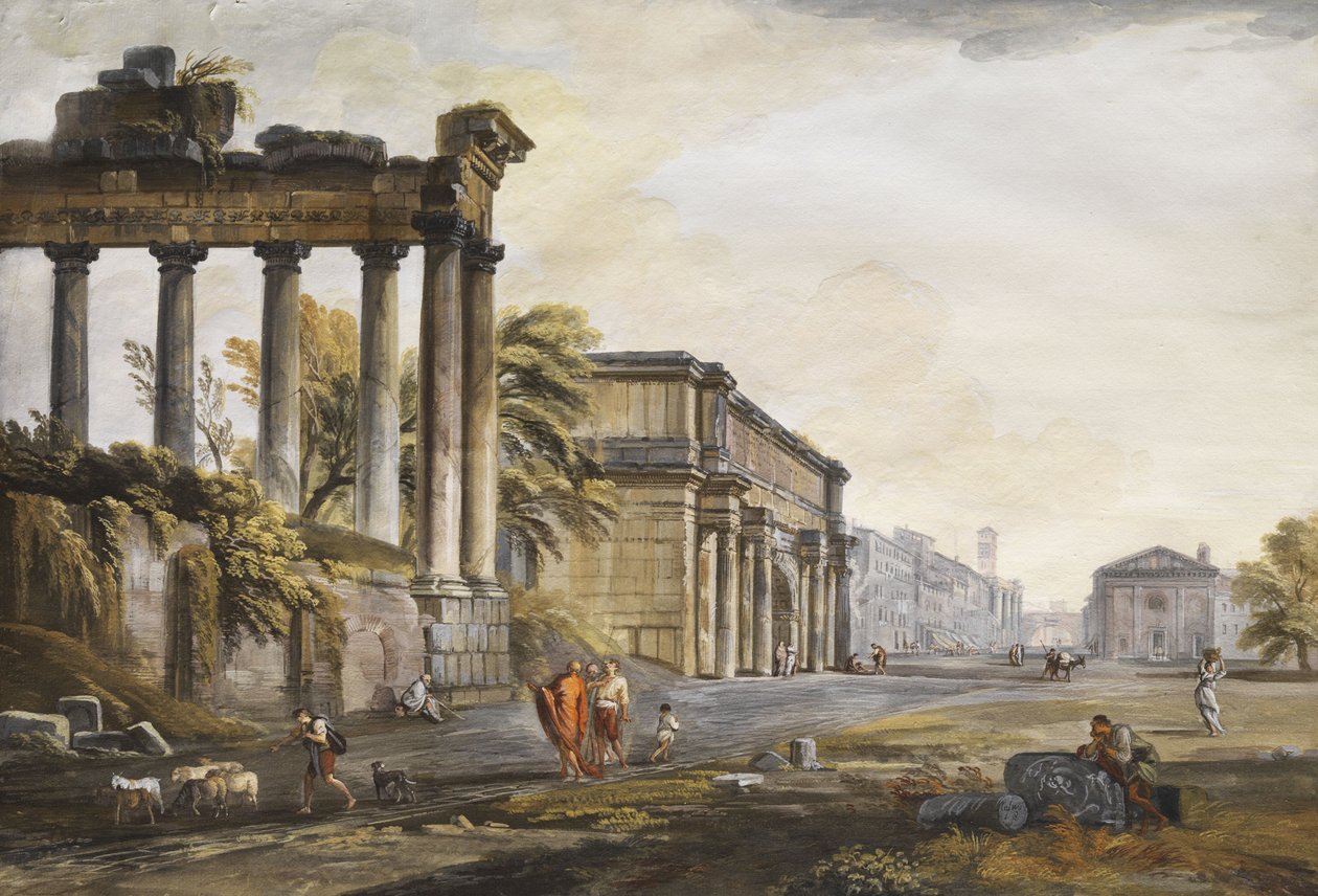 Capriccio مع العمارة المدمرة بواسطة جان بابتيست لالماند