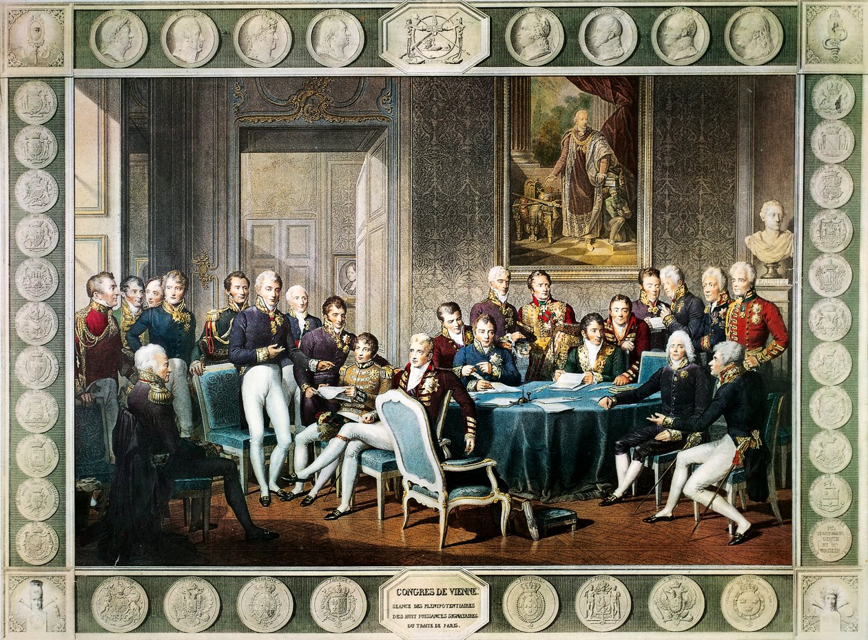 المشاركون في مؤتمر فيينا 1814-15 ، النمسا بواسطة جان بابتيست (بعد) إيزابي