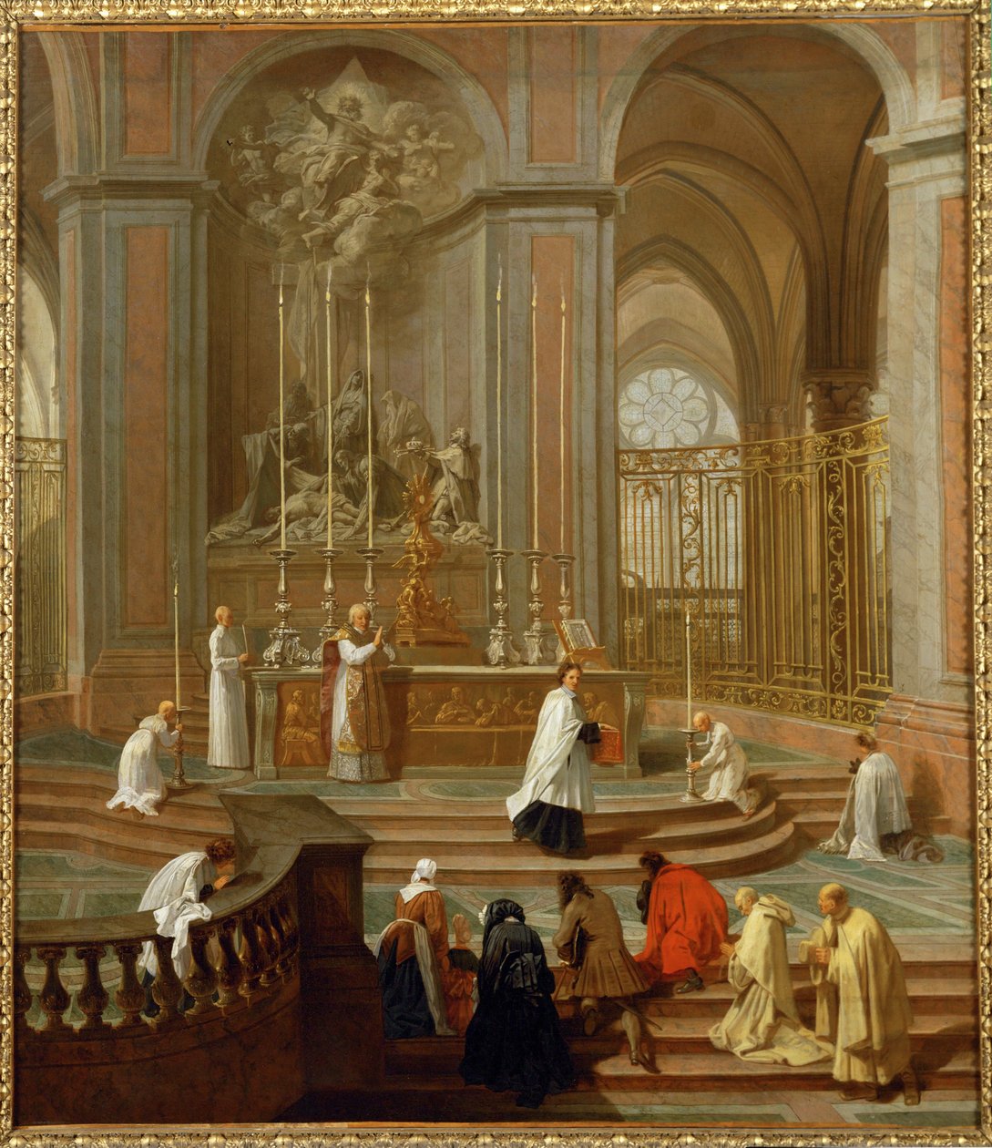 La messe du chanoine de La Porte ou Le maitre-autel de Notre Dame - قداس تلاه الكاهن دي لا بورت أو ... بواسطة جان بابتيست جوفينيت