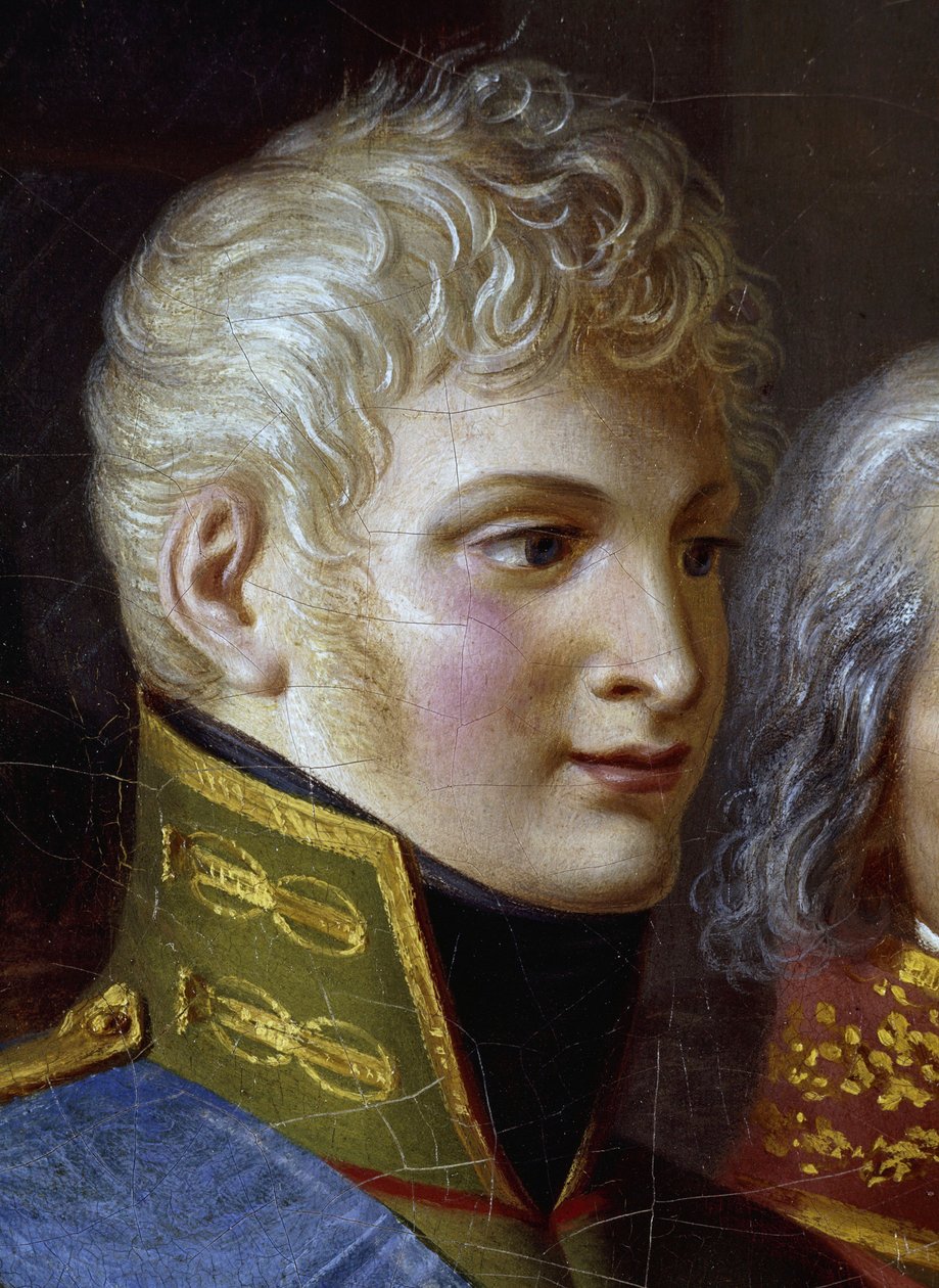 Portrait of Tsar Alexander I of Russia, detail (oil on canvas) بواسطة جان تشارلز تارديو