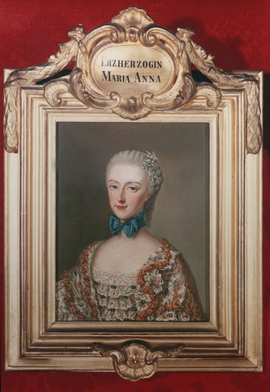 Archduchess Maria Anna &39;Marianne&39; (1738-89) ابنة الإمبراطور فرانسيس الأول (1708-65) والإمبراطورة ماريا تيريزا من النمسا (1717-80) 1762 بواسطة جان اتيان ليوتارد