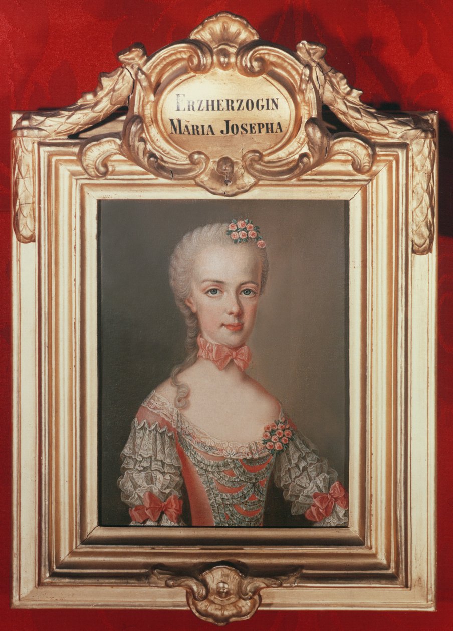 الأرشيدوقة ماريا جوزيفا (1751-67) ابنة فرانسيس الأول والإمبراطورة ماريا تيريزا من النمسا ، 1762 بواسطة جان اتيان ليوتارد