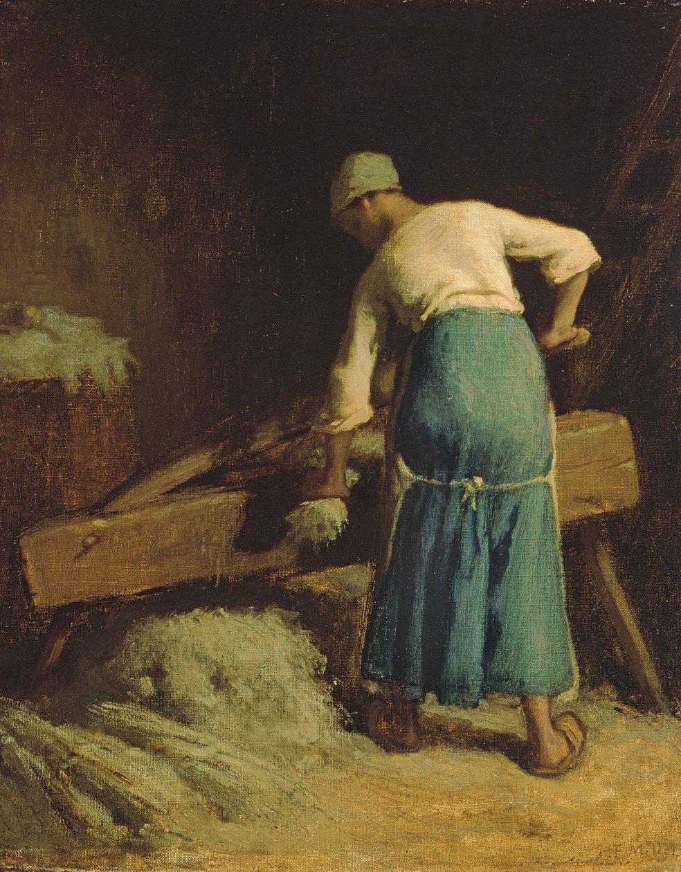 كسر الكتان ، c.1850-51 بواسطة جان فرانسوا ميلت