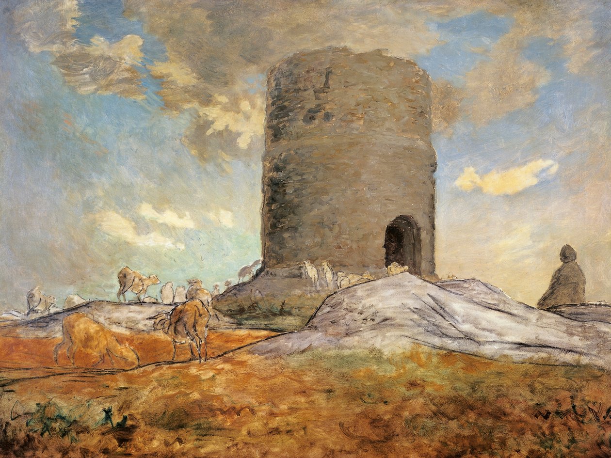 برج تشيلي في باربيزون ، بواسطة جان جان فرانسوا ميليت (1814-1875). بواسطة جان فرانسوا ميلت