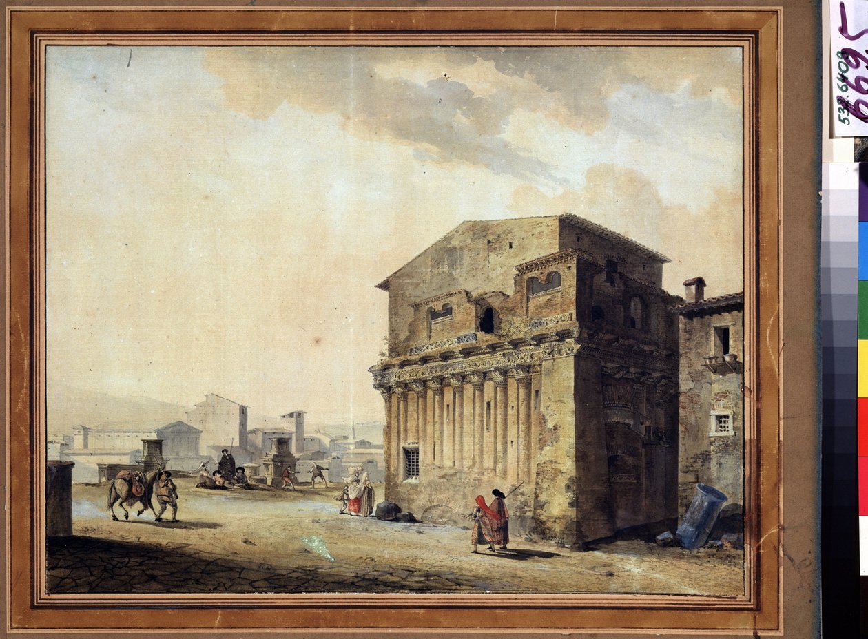 روما ، منزل بيلاطس البنطي (10 ق.م - 39 م) (روما ، منزل بيلاطس البنطي). رسم جان فرانسوا توماس دي طومون (1754-1813). ألوان مائية وحبر على ورق ، 36.7 × 46.6 سم بواسطة جان فرانسوا توماس دي تومون