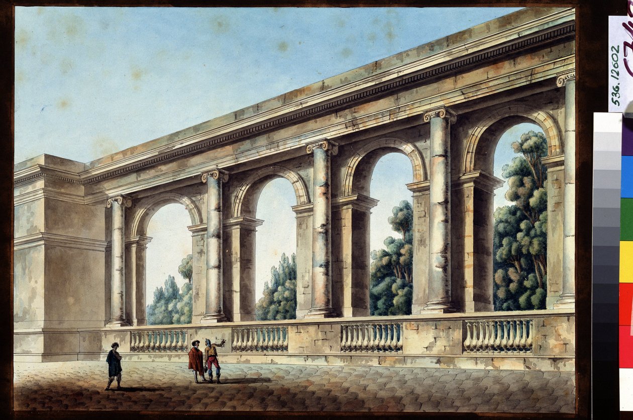عرض معرض مقنطر. رسم جان فرانسوا توماس دي طومون (1754-1813). ألوان مائية وحبر على ورق ، 38.4 × 52.8 سم بواسطة جان فرانسوا توماس دي تومون