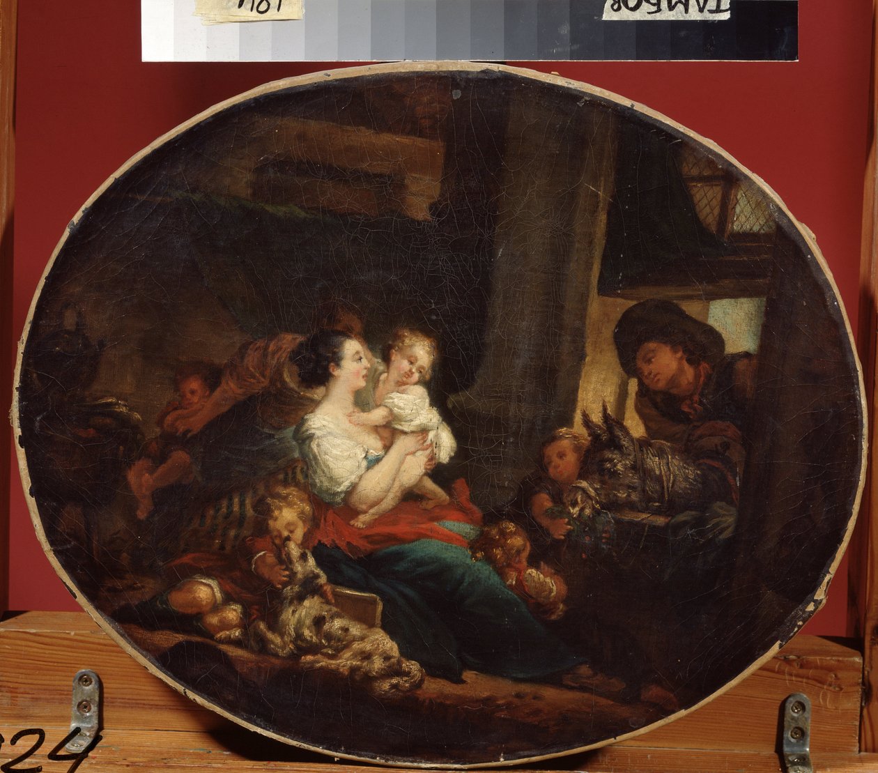 "" العائلة السعيدة أو الخصوبة السعيدة "(العائلة السعيدة) لوحة رسمها جان أونوريه فراجونارد (1732-1806) 1773-1776 المعرض الإقليمي للفنون ، تامبوف ، روسيا بواسطة جان هونوري فراجونارد