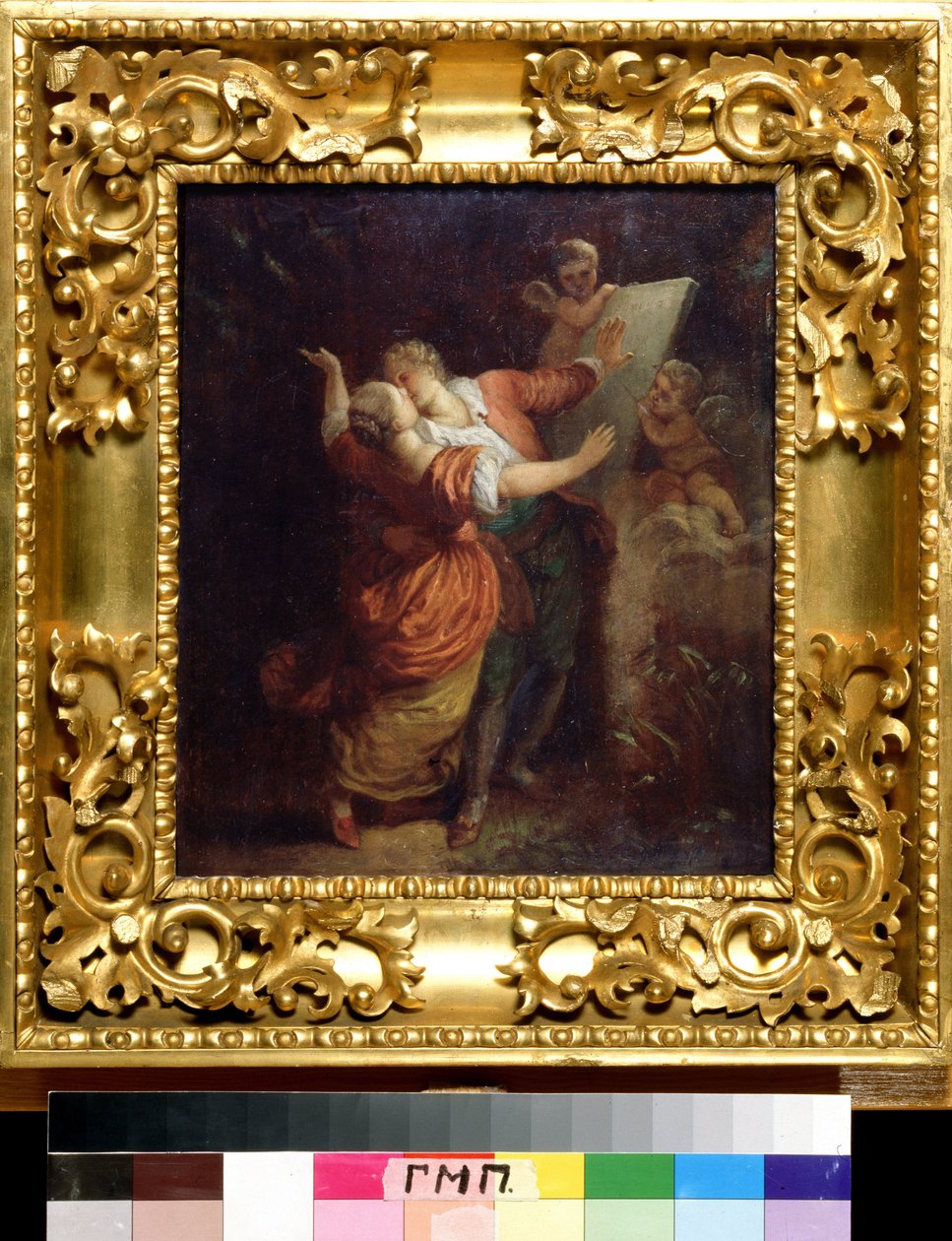 "" القسم على الحب "(القسم على الحب) لوحة رسمها جان أونوريه فراجونارد (1732-1806) متحف بوشكين التذكاري في القرن الثامن عشر ، سانت بطرسبرغ بواسطة جان هونوري فراجونارد