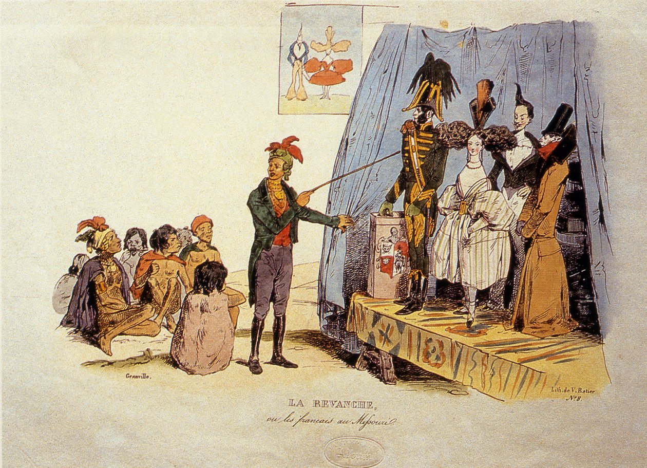 الانتقام أو الفرنسي من ميسوري ، 1829 بواسطة جان جاك جرانفيل